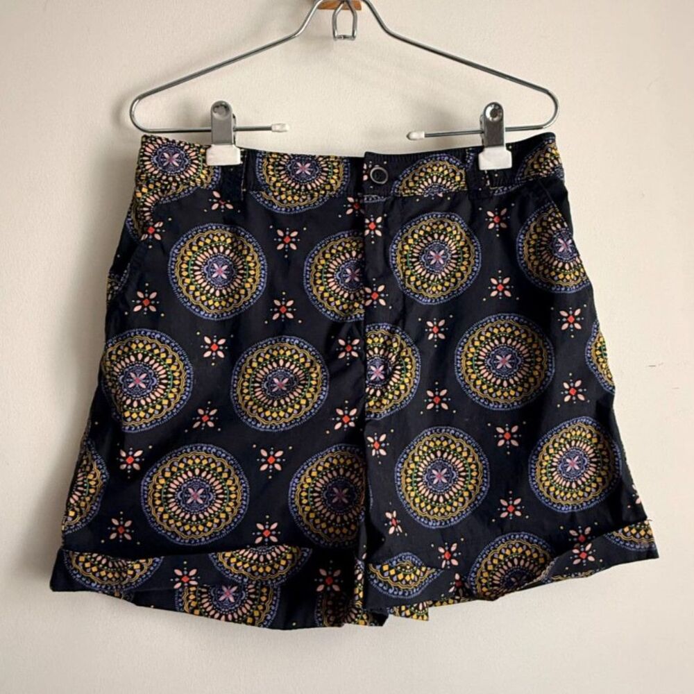 Maeve Mandala-print cuffed shorts (US 10/UK14)